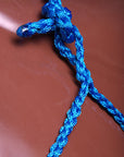 Long-Lasting Braided Rope Horse Halter With 8-Foot Lead For Daily Handling Blue