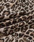 Leopard 3/4 Sleeve V-Neck Dress