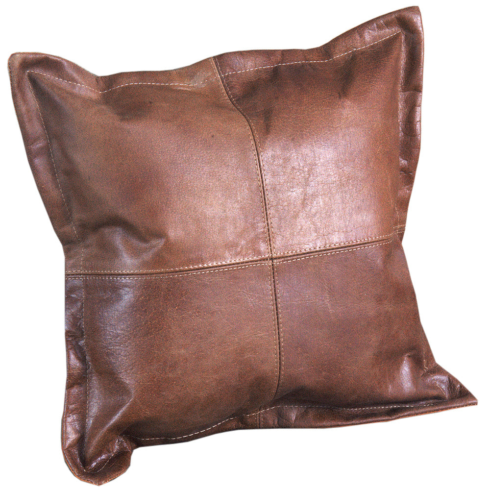 New Genuine Antique Vintage  Leather Pillow Cushion Cover 18 X 18