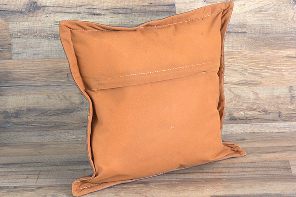 New Genuine Antique Vintage  Leather Pillow Cushion Cover 18 X 18
