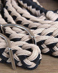 Hilason Braided Poly Barrel Racing Contest Flat Reins 1" X  8Ft Tan Black