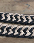 Hilason Braided Poly Barrel Racing Contest Flat Reins 1" X  8Ft Tan Black
