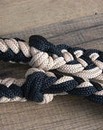 Hilason Braided Poly Barrel Racing Contest Flat Reins 1" X  8Ft Tan Black