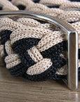 Hilason Braided Poly Barrel Racing Contest Flat Reins 1" X  8Ft Tan Black