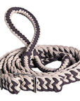 Hilason Braided Poly Barrel Racing Contest Flat Reins 1" X  8Ft Tan Black