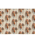 Saddle Print Window Curtain Drapes 52"x63" Made in America