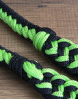 Hilason Braided Poly Barrel Racing Contest Flat Reins 1" X  8Ft Tan Black