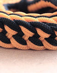 Hilason Braided Poly Barrel Racing Contest Flat Reins 1" X  8Ft Tan Black