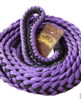 Hilason Braided Poly Barrel Racing Contest Flat Reins 1" X  8Ft Tan Black