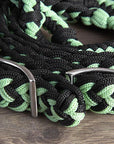 Hilason Braided Poly Barrel Racing Contest Flat Reins 1" X  8Ft Tan Black