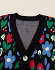 Zariah Print Short Cardigan Sweater