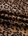 Leopard Contrast Trim Top and Pants Set