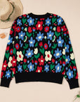 Zariah Print Short Cardigan Sweater