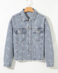 Amelia Wash Raw Hem Jacket