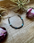 Golden Hill Turquoise Bracelet – 5mm Sterling Silver Pearls