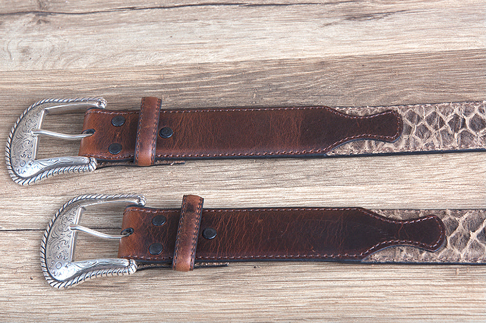 46" Roper Western 1.5" Crazyhorse Distressed Leather Mens Cowboy Belt Brown
