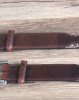 42" Roper Western 1.5" Crazyhorse Distressed Leather Mens Cowboy Belt Brown