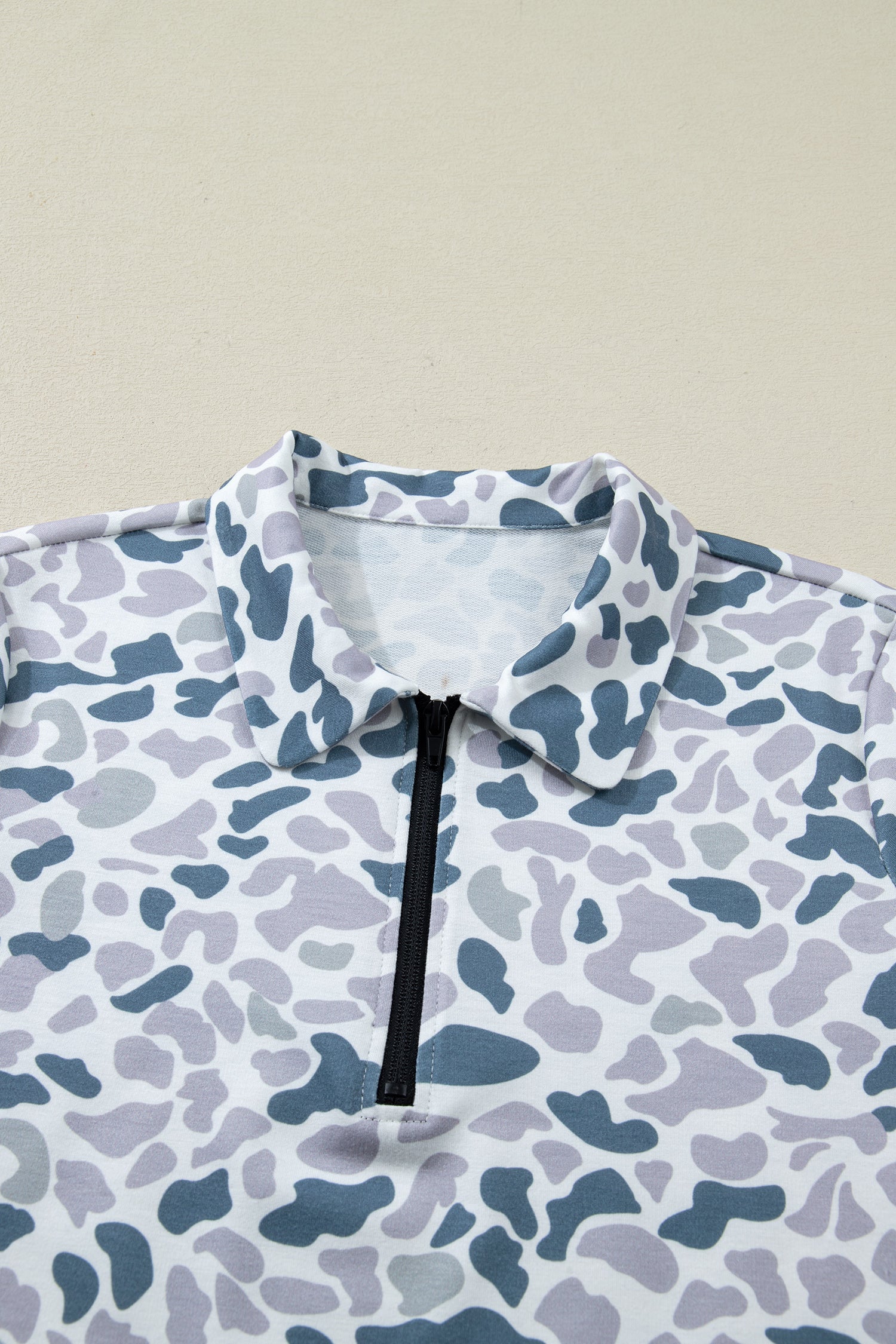 Abstract Camo Polo Collar T-Shirt &amp; Shorts Set