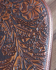 M&F Western Safe Gun Case Large Nocona Floral Tooled Embossed Leather Tan