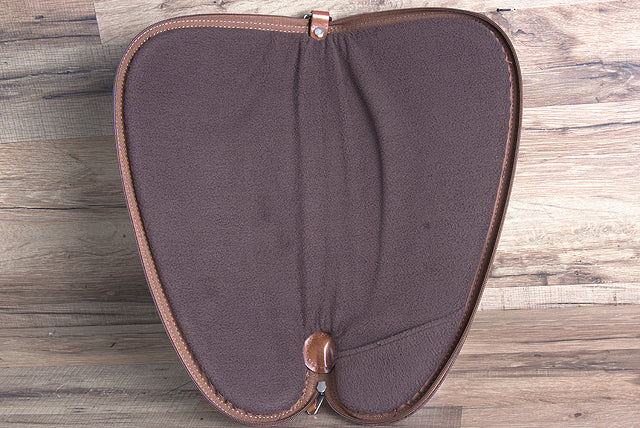 M&amp;F Western Safe Gun Case Large Nocona Floral Tooled Embossed Leather Tan