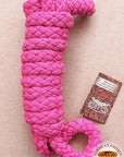 Hilason Horse Riding Poly Lead Rope Brown Tan  1/4" X 8 Ft.