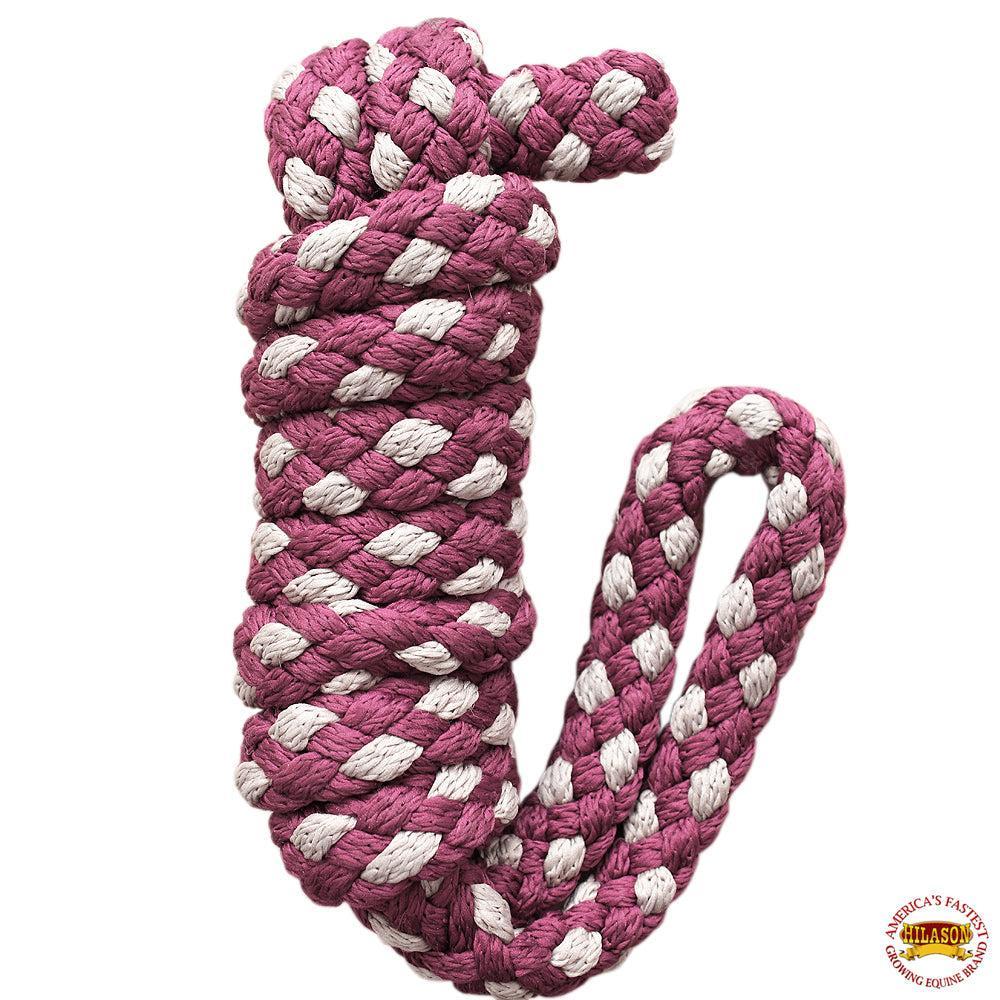 Hilason Horse Riding Poly Lead Rope Brown Tan  1/4" X 8 Ft.