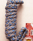 Hilason Horse Riding Poly Lead Rope Brown Tan  1/4" X 8 Ft.