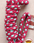 Hilason Horse Riding Poly Lead Rope 1/4" X 9 Ft. Red Turquoise
