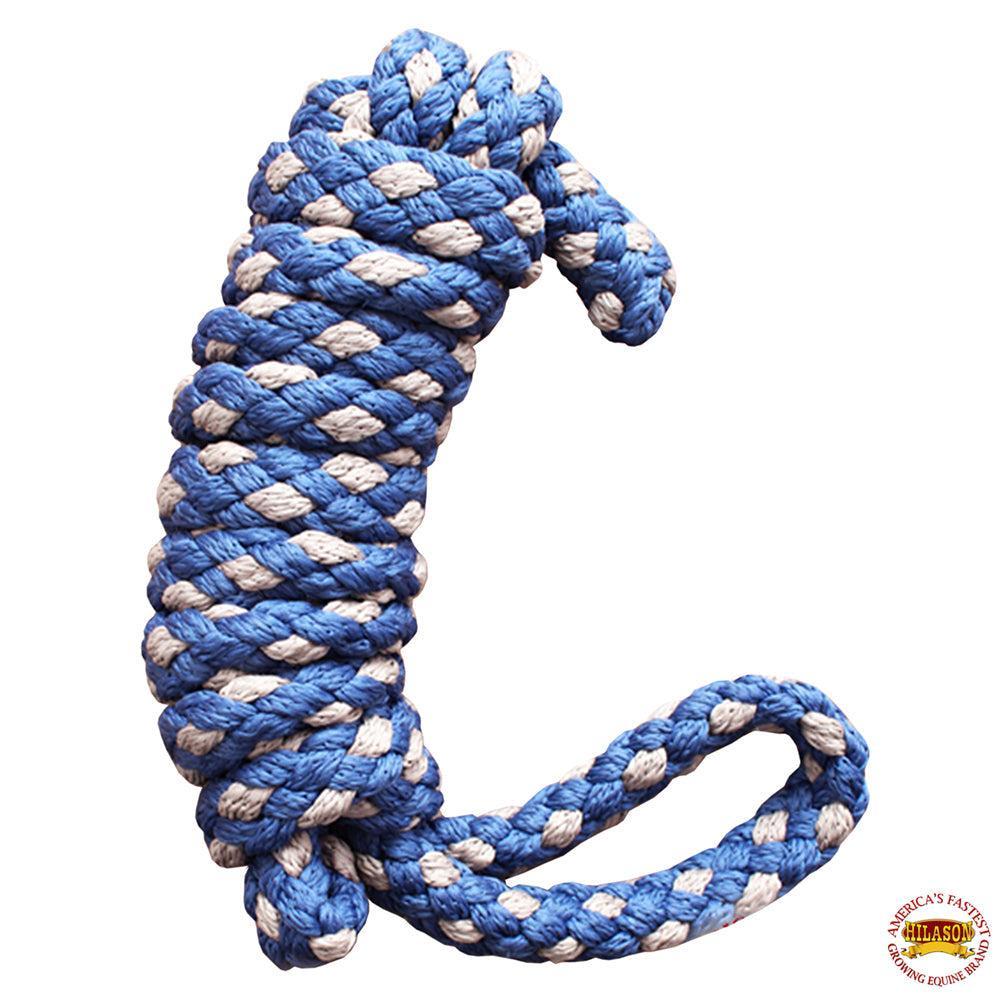 Hilason Horse Riding Poly Lead Rope Brown Tan  1/4" X 8 Ft.