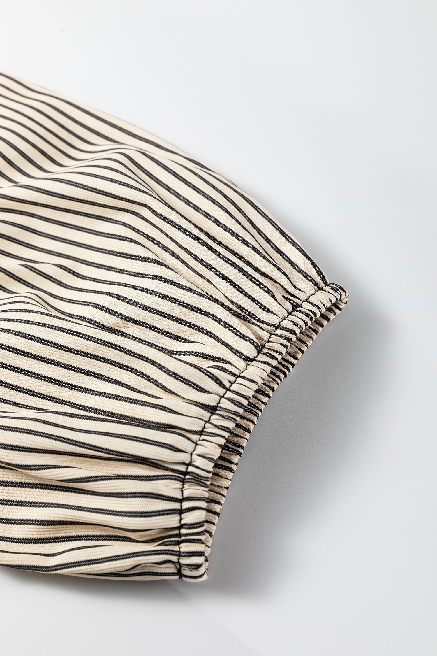 Stripe Patchwork Chest Pocket Mini Shirt Dress