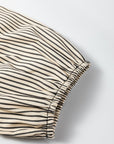 Stripe Patchwork Chest Pocket Mini Shirt Dress
