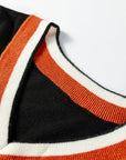 Scarlett Striped Trim Varsity Sweater