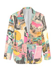 Baha Ranch Retro Pop Western Collage Blazer