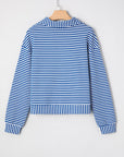 Reign Zip Collar Pullover Long Sleeve Top