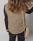 Floral Quilted Button Front Vest