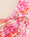 Floral Wrap V-Neck Spaghetti Strap Dress