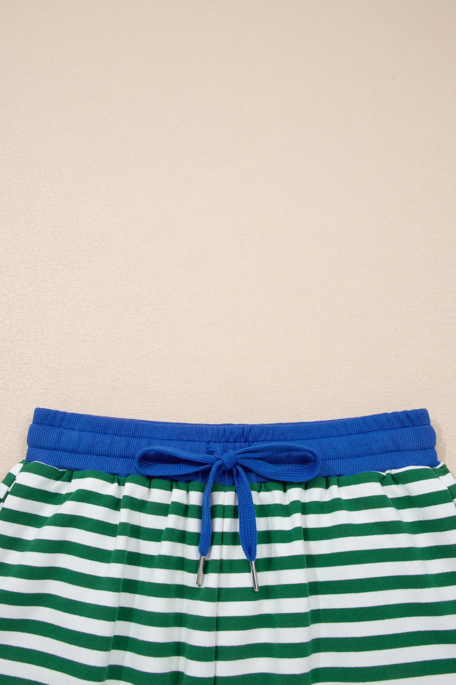 Stripe Terry Knit Top &amp; Shorts Set
