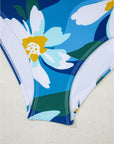 Floral Racerback Cutout High Waist Bikini Set