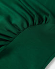 Solid Round Neck Ruched Sleeveless Dress