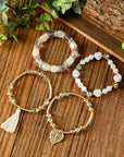 Mariana Beaded Fringed Layered Bracelet