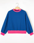 Karilia Colorblock Bubble Sleeve Sweatshirt