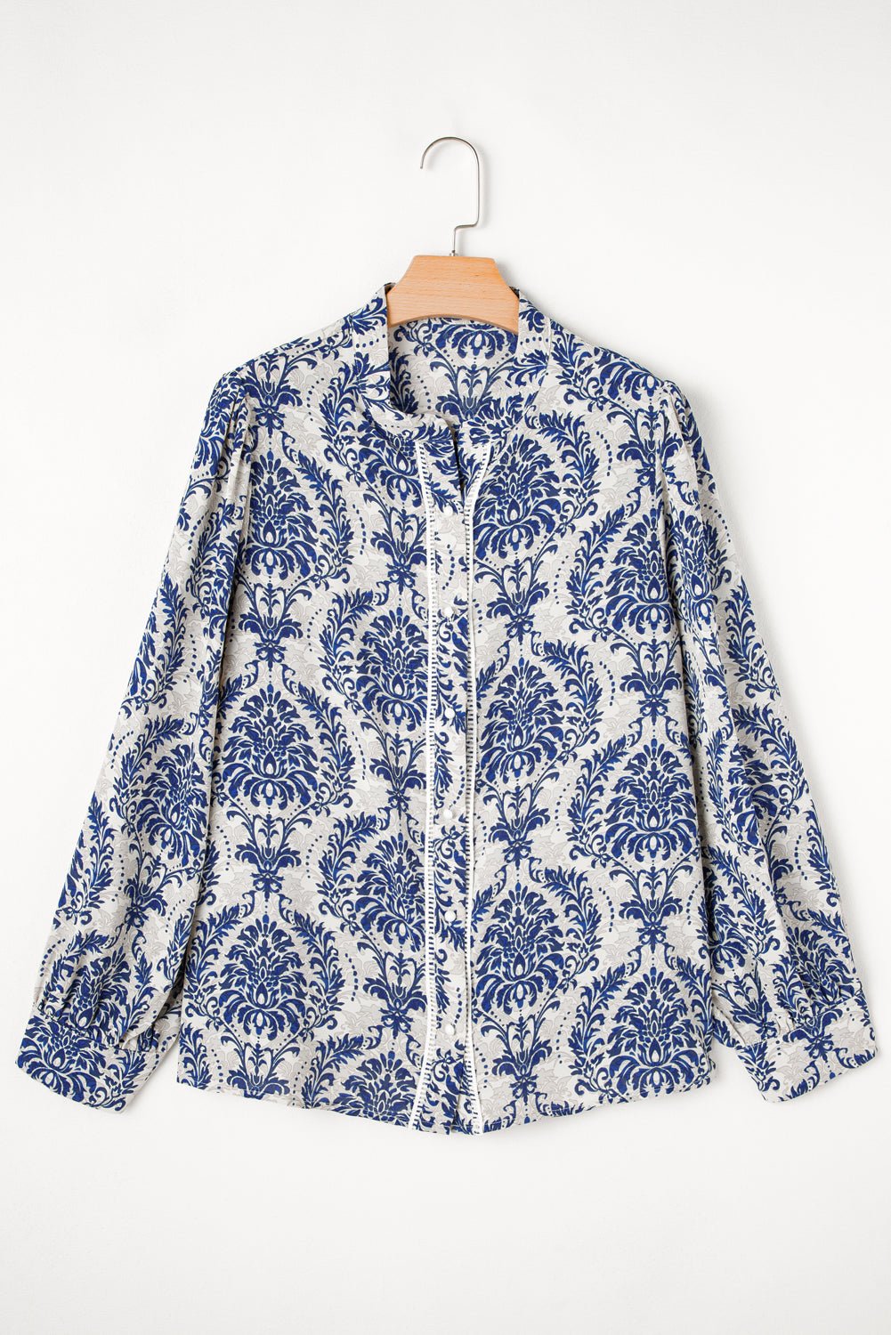 Alora Pattern Print Notch PLUS Shirt