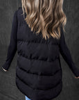 Solid Zip-Up Pocketed Puffer Vest