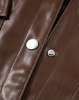 Mila Drawstring Hem Leather Jacket