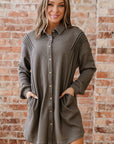 Viviana Taupe Waffle Knit Shirt