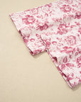 Floral Denim High Waist Pants