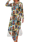 Baha Ranch Cowboy Collage Western Shirt Dress Duster