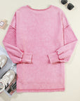 Mineral Wash Drop Shoulder Pullover Sweatshirt