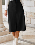 Arianna High Waist Midi Skirt