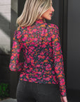 Leona Sleeve Mock top Long Sleeve Top